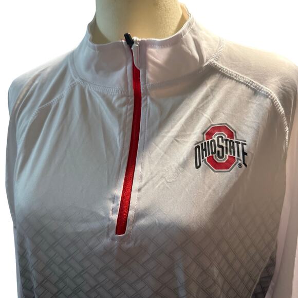 Colosseum Ohio State Buckeyes Ombre Fitted Quarter Zip Top, Women's 2XL, NWOT - Picture 3 of 4